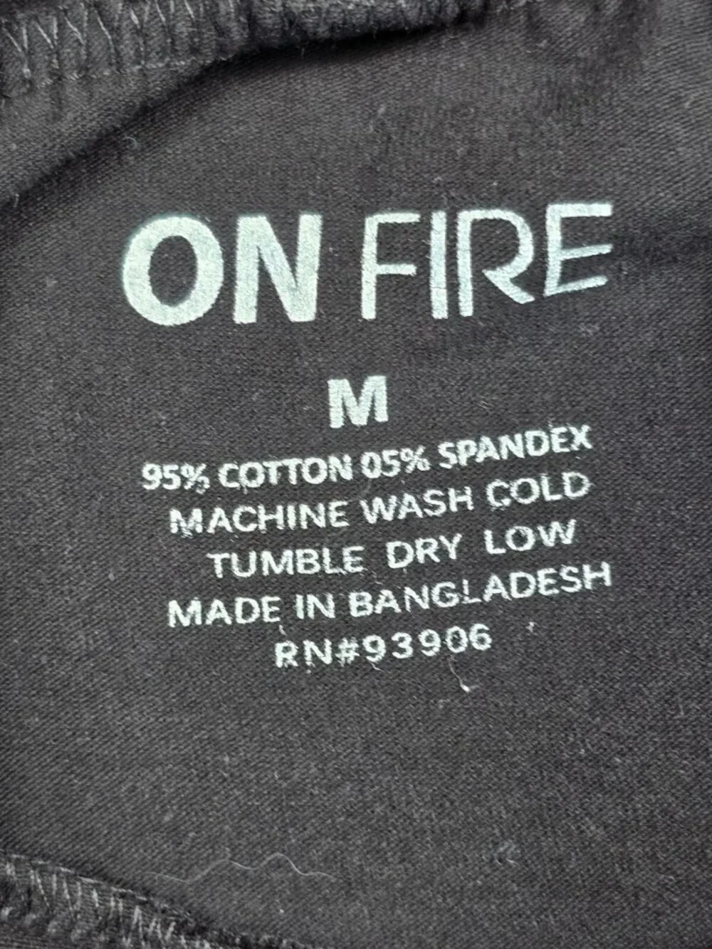 On Fire Good Vibes Black Hooded T-Shirt Dress M Festival - Picture 2 of 3
